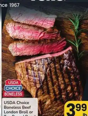 Albertsons USDA Choice Boneless Beef London Broil or Top Round Roast - CHOICE offer