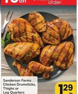 Albertsons Sanderson Farms Chicken Drumsticks, Thighs or Leg Quarters - Bone - In, Jumbo Pack offer