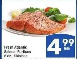 Albertsons Fresh Atlantic Salmon Portions - 5 oz., Skinless offer