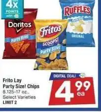 Albertsons Frito Lay Party Size Chips - 8.125-17 oz., Select Varieties offer