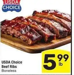 Albertsons USDA Choice Beef Ribs - Boneless offer