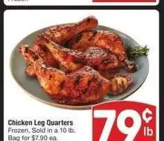 Albertsons Chicken Leg Quarters - Frozen, Sold in a 10 lb. Bag for $7.90 ea offer