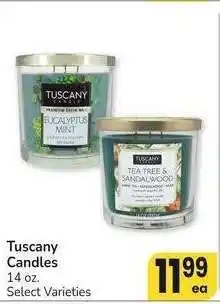 Albertsons Tuscany Candles - 14 oz. Select Varieties offer
