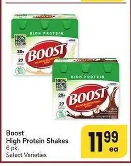Albertsons Boost High Protein Shakes - 6 pk. Select Varieties offer