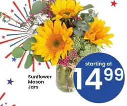 Albertsons Sunflower Mason Jars offer