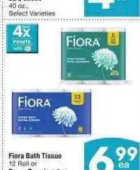 Albertsons Fiora Bath Tissue 12 Roll Paper Towels Roll - Select Varieties offer