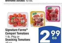 Albertsons Signature Farms Campari Tomatoes 1 lb. Pkg or Snacking Tomatoes 10 oz offer