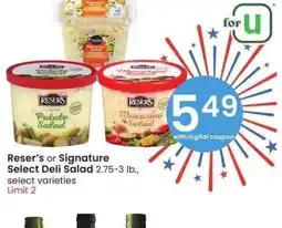 Albertsons Reser's or Signature Select Deli Salad - 2.75-3 lb., select varieties offer