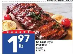 Albertsons St. Louis Style Pork Ribs - Frozen offer