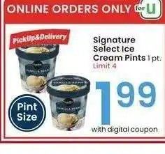 Albertsons Signature SELECT Ice Cream Pints - 1 pt offer