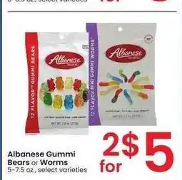 Albertsons Albanese Gummi Bears Or Worms - 5-7.5 oz., select varieties offer