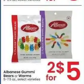 Albertsons Albanese Gummi Bears Or Worms - 5-7.5 oz., select varieties offer