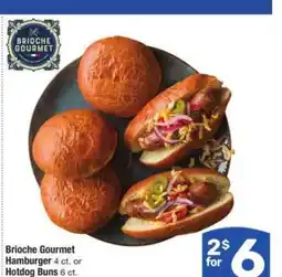 Albertsons Brioche Gourmet Hamburger 4 ct. or Hotdog Buns 6 ct offer
