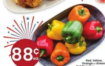 Albertsons Red, Yellow, Orange or Green Bell Peppers offer