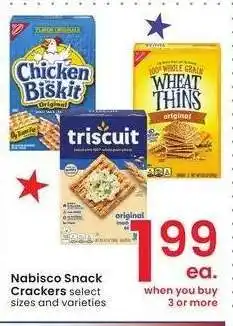Albertsons Nabisco Snack Crackers - select sizes and varieties offer
