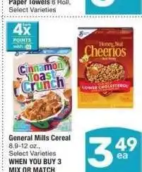 Albertsons General Mills Cereal - 8.9-12 oz., Select Varieties offer