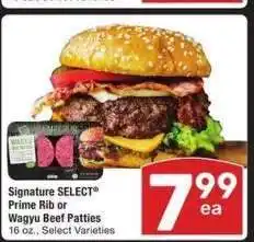 Albertsons Signature SELECT Prime Rib or Wagyu Beef Patties - 16 oz., Select Varieties offer