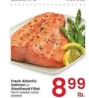 Albertsons Fresh Atlantic Salmon or Steelhead Fillet - farm raised, color added offer
