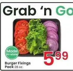 Albertsons Grab'n Go Burger Fixings Pack - 28 oz offer