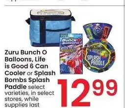 Albertsons Zuru Bunch O Balloons, Life is Good 6 Can Cooler or Splash Bombs Splash Paddle - select varieties offer