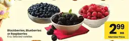 Albertsons Blackberries, Blueberries or Raspberries - 6 oz. Selected varieties offer