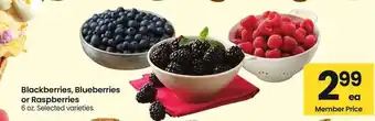 Albertsons Blackberries, Blueberries or Raspberries - 6 oz. Selected varieties offer