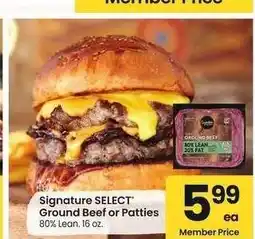 Albertsons Signature SELECT Ground Beef or Patties - 80% Lean. 16 oz offer