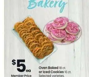Albertsons Oven Baked 18 ct. or Iced Cookies 10 ct. - Selected varieties offer