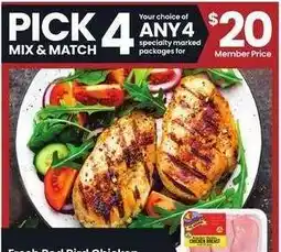 Albertsons Fresh Red Bird Chicken - PICK 4 MIX & MATCH offer