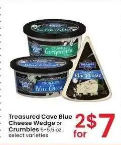 Albertsons Treasured Cave Blue Cheese Wedge or Crumbles - 5-5.5 oz., select varieties offer