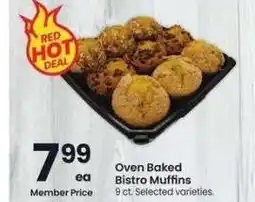 Albertsons Oven Baked Bistro Muffins - 9 ct. Selected varieties offer