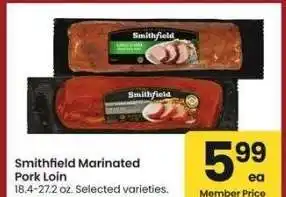 Albertsons Smithfield Marinated Pork Loin - 18.4-27.2 oz. Selected varieties offer