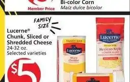 Albertsons Lucerne Chunk, Sliced or Shredded Cheese - 24-32 oz. Selected varieties offer
