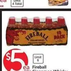 Albertsons Fireball Cinnamon Whisky - 10 pack, 50 ml. bottles offer