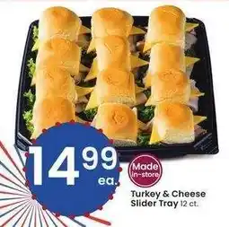 Albertsons Turkey & Cheese Slider Tray - 12 ct offer