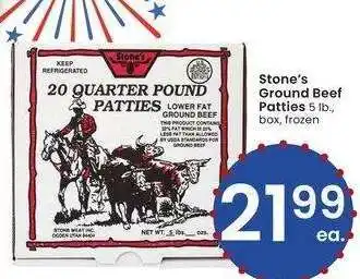 Albertsons Stone's Ground Beef Patties - 5 lb., box, frozen offer