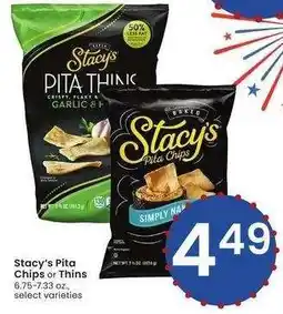 Albertsons Stacy's Pita Chips or Thins - 6.75-7.33 oz., select varieties offer