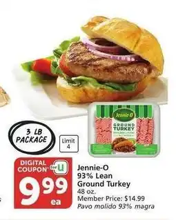 Albertsons Jennie-O 93% Lean Ground Turkey - 48 oz. Member Price: $14.99 offer