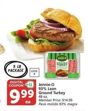 Albertsons Jennie-O 93% Lean Ground Turkey - 48 oz. Member Price: $14.99 offer