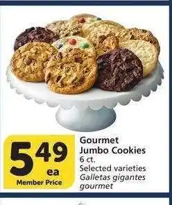 Albertsons Gourmet Jumbo Cookies - 6 ct. Selected varieties offer