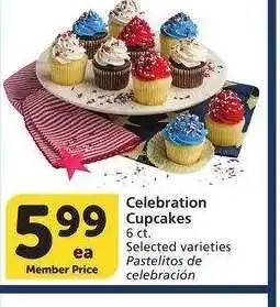 Albertsons Celebration Cupcakes - 6 ct. Selected varieties offer