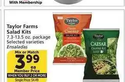 Albertsons Taylor Farms Salad Kits - 7.3-13.5 oz. package Selected varieties Mix or Match Single Price: $4.49 offer