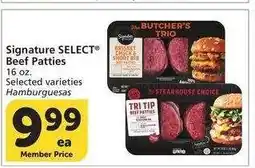 Albertsons Signature SELECT Beef Patties - 16 oz. Selected varieties offer