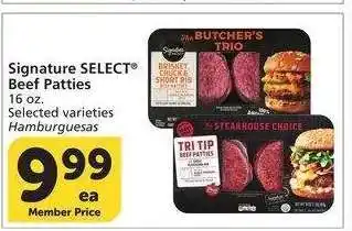 Albertsons Signature SELECT Beef Patties - 16 oz. Selected varieties offer