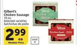 Albertsons Gilbert's Chicken Sausage - 10 oz. Selected varieties offer