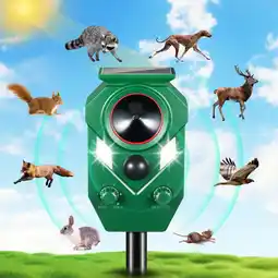 Walmart Jinyi Solar Animal Repeller with Motion Detection - Deer, Coyote, Rabbit Deterrent for Yard offer