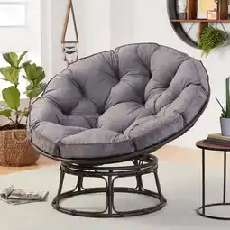Walmart Better Homes & Gardens Papasan Chair, Charcoal Gray offer