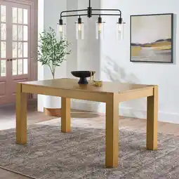 Walmart Better Homes & Gardens Bryant 58.5 in Rectangle Solid Wood Construction Dining Table, Natural Pine offer