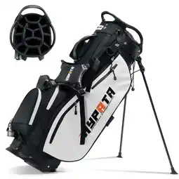 Walmart SKOK 14-Slot Stand Golf Bag with Waterproof Fabric and 8 Pockets, Black, 14 Slots, PU Leather offer