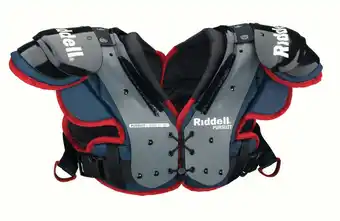 Walmart Riddell Pursuit Youth Football Shoulder Pads, Blue and Red, Medium offer